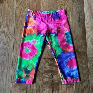 Rock Candy Vibrant Tie-Dye Kids Leggings